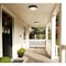 Westinghouse Fixture Ceiling Outdr Flush-Mount 60W 2-Light Meadowbrook 13In MtBlack Frost Glass 6578100 - alternate 7